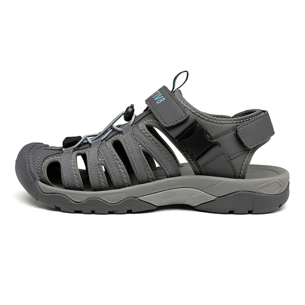Men's Closed Toe Outdoor Hiking Sandals - GREY BLUE - 1